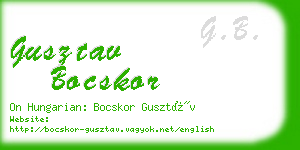 gusztav bocskor business card